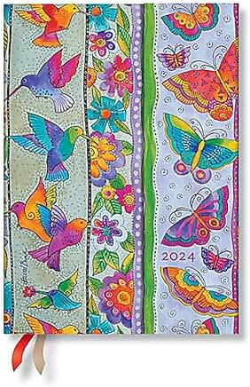 Hummingbirds & Flutterbyes (Playful Creations) Midi 12-month Day-at-a-Time Dayplanner 2024
